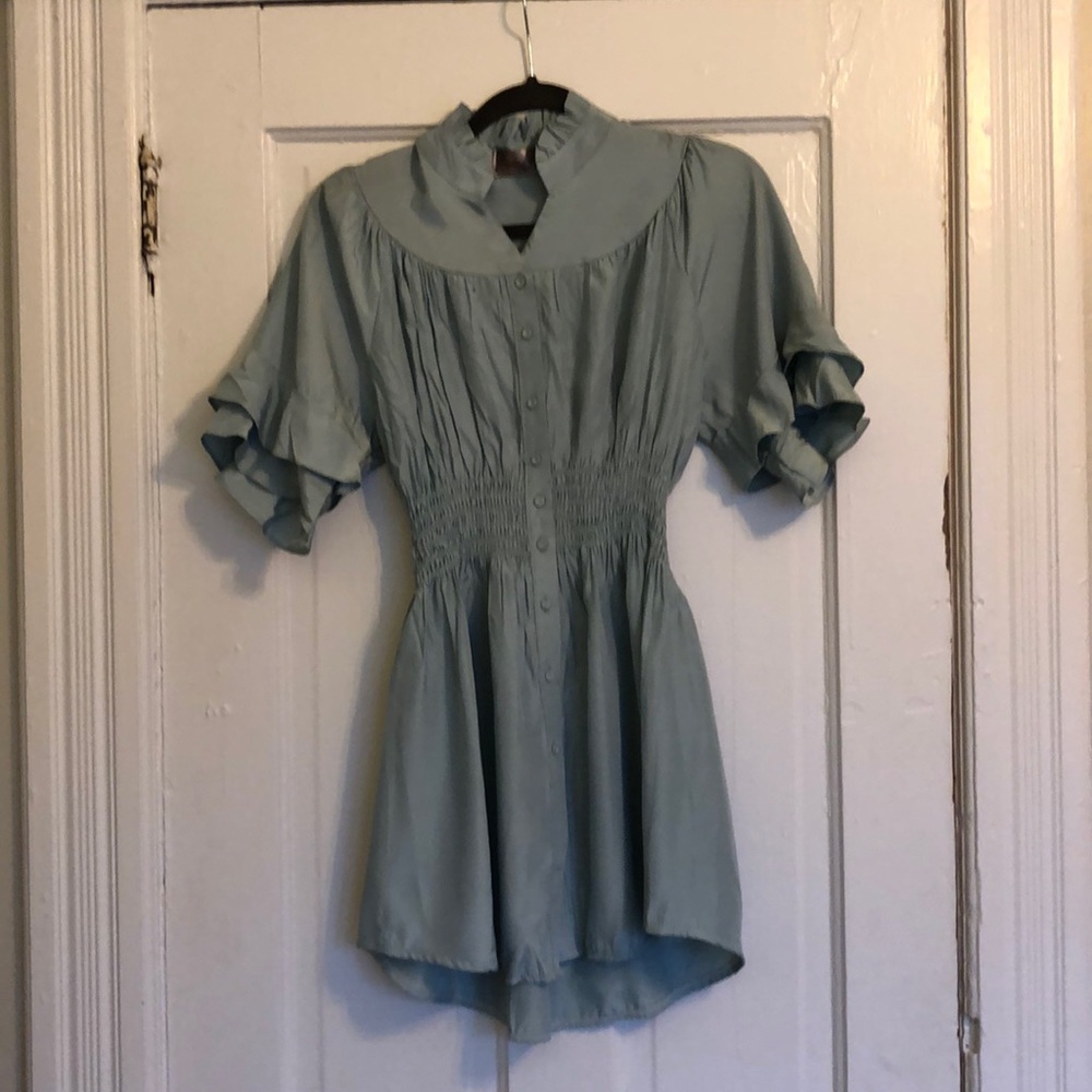 Sea Foam Silk Dress
